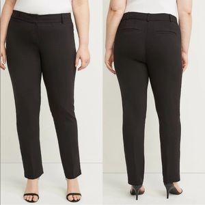 Lane Bryant Allie Straight Pants Stretch Black 20S